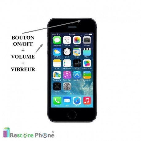 Réparation Bouton On/Off + Volume + Vibreur iPhone 5S