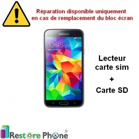 Reparation Nappe Sim/SD Galaxy S5 