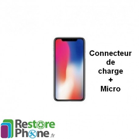 Reparation Connecteur de Charge + Micro iPhone X