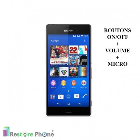 Réparations Boutons On/Off + Volume + Micro Xperia Z3 (D6603)